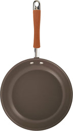 Rachael Ray Cucina Dishwasher Safe Hard Anodized Nonstick Cookware Pots and Pans Set, 12 Piece, Gray with Orange Handles