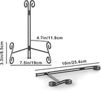 Plate Stands for Display, 10 Inch Easel Stand for Decoration Plate, 1 Pack Black Metal Plate Holder for Photos Plates Cookbooks Albums