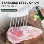 Onion Holder for Slicing, Stainless Steel Onion Slicing Rack, 2026 Upgraded Slicer, Lemon Slicer Vegetable Cutter, Home Kitchen Tools, Fruit, Lemon Slice Aids (2pc)