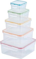 LocknLock Storage Food Storage Container Set, 10-Piece, Clear
