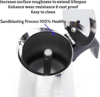 Stainless Steel Moka Pot Espresso Maker,Stovetop Moka Pot,Percolator Coffee Pot,Italian Coffee Maker,Cuban Café Brewing,Greca Coffee Maker (4 CUP)