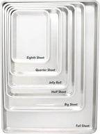 Nordic Ware Naturals Extra Large, 21 x 15 inch Baking Set - USA Made Aluminum Commercial Quality Pan for Baking or Roasting, Encapsulated Galvanized Steel Rim Prevents Warping, 2pk Big Sheet
