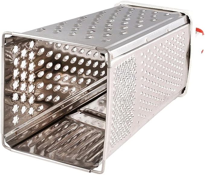 Stainless Steel Multi Purpose Slicer and Grater (Peeler, Masher, Grater, Cutter, Miller, Squeezer) for Vegetables - 4 Sided Multi Function
