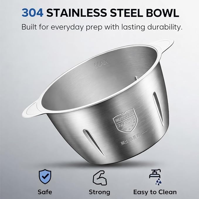 Meat grinder,Meat chopper,Food Chopper,Fast Shredding for Meat, Vegetables, Fruits and Nuts,Electric Food Chopper with 4 Large Sharp Blades for Meat, Upgraded Button & Smart Overheat Protectio