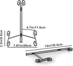 Easel Stand, 12 Inch Plate Stand, 1 Pack Metal Plate Holder for Display, Iron Plate Stands for Picture Frame Record Album Collectibles