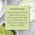 Mighty Leaf Tea, Organic Matcha Green Tea Singles - 1 Box of 12 Single Serve Packets, 100% Japanese Matcha, Unsweetened