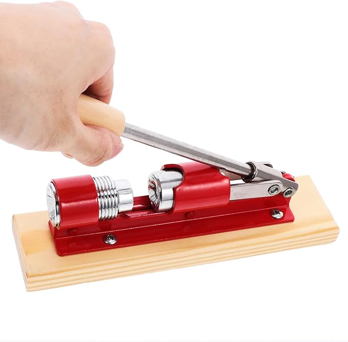 UKCOCO Mechanical Walnut Nutcracker Tool Multi-function Walnut Opener Plier with Red Handle Household Nut Shell Opener and Nuts Kitchen Specialty Gadget for Easy Shell Breaking