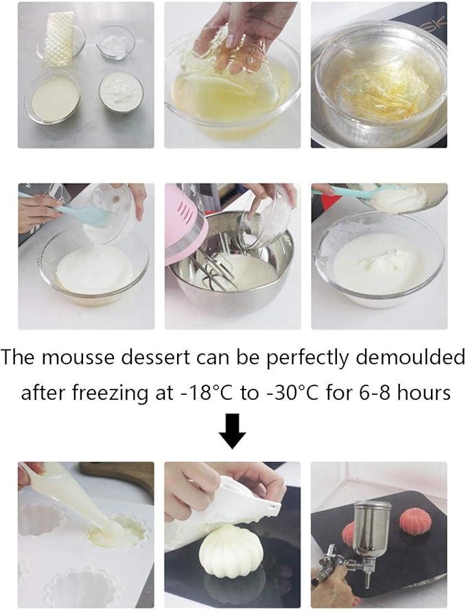 OCPO KITCHEN Strawberry Silicone Mold for Baking Mousse Cake, French Fruit Dessert, Pastry, Chocolate, Ice Cream, Cake Decoration Mold, 3D Strawberry Shape (15-Cavity)