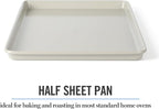 Martha Stewart Gallen 17 x 11 Inch Nonstick Carbon Steel Cookie Sheet – Cool Grey, Durable Bakeware for Even Baking and Easy Cleanup
