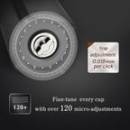 Femobook-A2 Portable Electric Coffee Grinder, Cordless Burr Grinder USB Rechargeable Coffee Grinder Magnetic Grounds Cup Travel & Home Brewing, Black