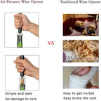 Air Pressure Wine Bottle Opener with Foil Cutter, Wine Aerator Pourer, 2 Vacuum Wine Stoppers, Storage Base (6 PCS), Corkscrew Wine Opener, The Best Wine gifts for Wine Lovers