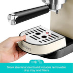 CASABREWS CM5418 Espresso Machine 20 Bar, Small Espresso Maker with Milk Frother Steam Wand, Stainless Steel Espresso Coffee Machine with 34oz Removable Water Tank, Cafetera Espresso, Creamy