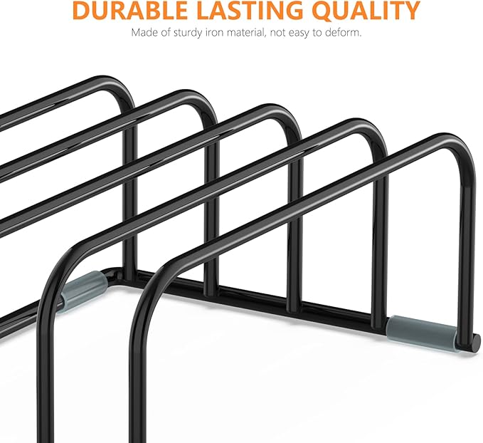 Cutting Board Storage Rack, Compact Cutting Board Organizer, Chopping Board Storage Stand Rack, Bakeware & Cookie Pan Sheets Organizer (1.0 Inch Width Slots)