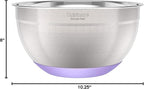 3-Piece Stainless Steel Mixing Bowls with Nonslip Base, 1.5qt, 3qt & 5qt
