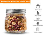 Mason Jars 8 oz 30 Pack- Small Mason Jars With Silver Lids -1/4 Quart Canning Jars| Storage Glass Jars With Lids For Jelly, Jam, Honey, Pickles - Spice Glass Jars - With 30 Chalkboard Labels