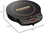Nuwave Precision Induction Cooktop Gold, 12” Shatter-Proof Ceramic Glass Surface, Large 8” Heating Coil, Portable, 51Temp Settings 100°F to 575°F, 3 Wattage Settings 600, 900, and 1500 Watts