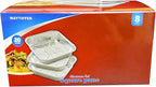 Waytiffer 20-Pack Disposable Aluminum Foil Tins - Heavy Duty Square Cake & Baking Pans with Plastic Dome Lids
