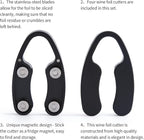 OHMAXHO 4 Pack Magnetic Wine Foil Cutter Tool,4 Stainless Blades Foil Remover for Wine Bottles,Removes Foil Top Effortlessly,Wine Bottle Opener Accessory,Gift for Wine Lovers,Black