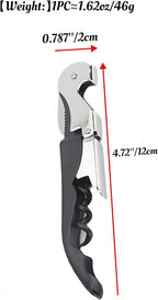 3 Sets Multi-function Wine Bottle Openers/Beer Bottle Openers, Professional Waiter Corkscrew Wine Openers(Black)