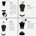 Primula Manual Adjustable Burr Coffee Grinder - Ceramic Mill & Brushed Stainless Steel Body - Whole Bean for French Press, Cold Brew, Espresso, Camping, And More
