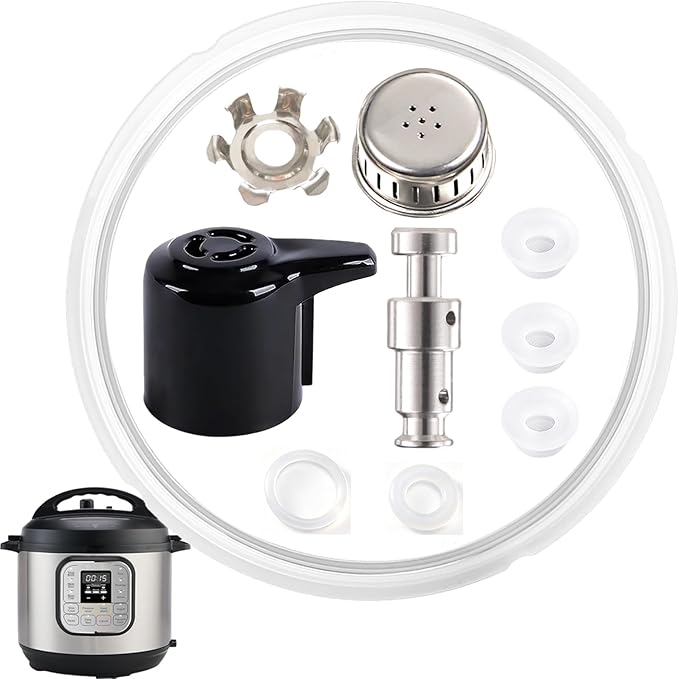 Replacement Parts for Instant Pot Duo/Duo Plus 5&6QT, 10Pcs Set with Steam Release Valve, Sealing Ring, Float Valve replacement for Instant Pot, lid replacement for Instantpot IP-DUO50 IP-DUO60