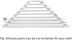 Tomorotec Marble Triangle Roll-Up Dish Drying Rack for Sink Corner - Small, Foldable, Stainless Steel, Multipurpose Kitchen Drainer Caddy, Trivet, Rustproof Organizer, Storage Shelf