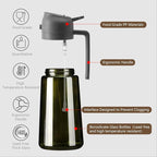 SWEET VIEW 2PCS Olive Oil Dispenser and Oil Sprayer – 16oz/470ml Glass Light-Proof Oil Pourer for Kitchen Air Fryer, Cooking, Salad, and BBQ, with Stickers