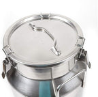 304 Stainless Steel Milk Can Large 12L-60L Capacity Milk Bucket Ice Buckets Bar Tools Wine Pail Bucket Milk Can Tote Jug with Sealed Lid Heavy Duty for Milk and Wine Liquid Storage (30L)