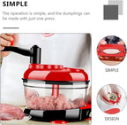 TIDTALEO Dumpling Maker Molds Set with Spoons 4pcs Red Plastic Dumpling Skin Wrappers Tools Cooking Kitchen Gadgets for Beginners and Family Use