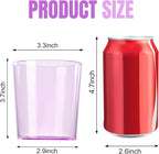 Liacere Plastic Drinking Glasses (Set of 12) 14 oz Purple Plastic Glasses Colors，Kitchen Water Glasses Cup, Bar Tumbler Glassware Set for Beer, Juice, Cocktail, Whiskey, Milk for Valentine’s Day