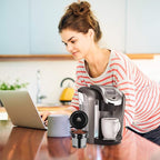 Reusable K Cups, Universal Fit Reusable Coffee Filters with Food Grade Stainless Steel Mesh Eco-Friendly Coffee Pods, for 1.0 and 2.0 Brewers (6)