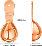 Patelai 3 Pieces Coffee Scoop Tablespoon Measuring Spoons Stainless Steel Coffee Scoops Short Handle Tablespoon for Tea Sugar Kitchen Gifts(15 ml,Rose Gold)