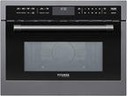 KoolMore Reserve 24 in. 1.6 cu. ft. Built-in Convection Microwave Oven with 10 Power Levels, Sensor Cooking, Bake, Roast, Broil, Defrost, 1750 Watts, UL Certified in Black Stainless-Steel