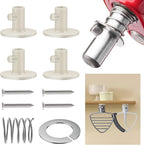 Updated Mixer Spring and Washer & Tilt Head Mixers Attachments & Stand Mixer Attachment Holders Kit for Kit-chenAid Mixers, Rubber Plug Solves the Bouncing Problem of Kithen-Aid Mixer