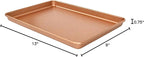 casaWare 13 x 9 x 1-Inch Ultimate Series Commercial Weight Ceramic Non-Stick Coating Cookie/Jelly Roll Pan (Rose Gold Granite)