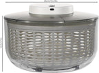 Electric Vegetable Dryer, 6L/6.34 Qt Electric Salad Spinner Small Salad Spinner with USB Cable & Battery Indicator & Draining Basket in Kitchens 10.24 x 5.91 Inch(D*H) (PP)