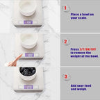 Food Kitchen Scale High-Precision Digital Scale Accurate Weighing for Baking & Cooking Enthusiasts(Silvery & White)