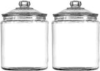 Anchor Hocking Heritage Hill 1 Gallon Glass Jar with Lid, Set of 2