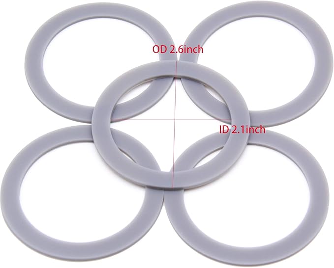 Blender Rubber Gasket 2.6inch Include 8 Packs O Ring Seal, Replace Part 132812-07, Fit for Models BL5000-08 BL1900 BL3900 BL4900 BL5000 BL5900 BL6000