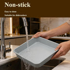 Non-Stick Square Cake Pan 9x9, Non-Toxic Lnorganic Ceramic Coating, Ceramic Square Baking Pan, Brownie Pan for Oven