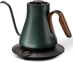 Cocinare Barista Collection Gooseneck Electric Kettle, ±1℉ Precise Temperature Control for Pour-Over Coffee & Tea, Quick Heating 1500W, Stainless Steel Interior, 0.9L (Delacroix Green)