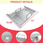 Half Griddle for Ninja FlexFlame PG300 Grills, Stainless Steel Sizzle Griddle Plate for Ninja-Flex Flame Grill Accessories XSKHLFGRIDLE, Even Heat Distribution & Versatility For Cooking 17''L x 12''W