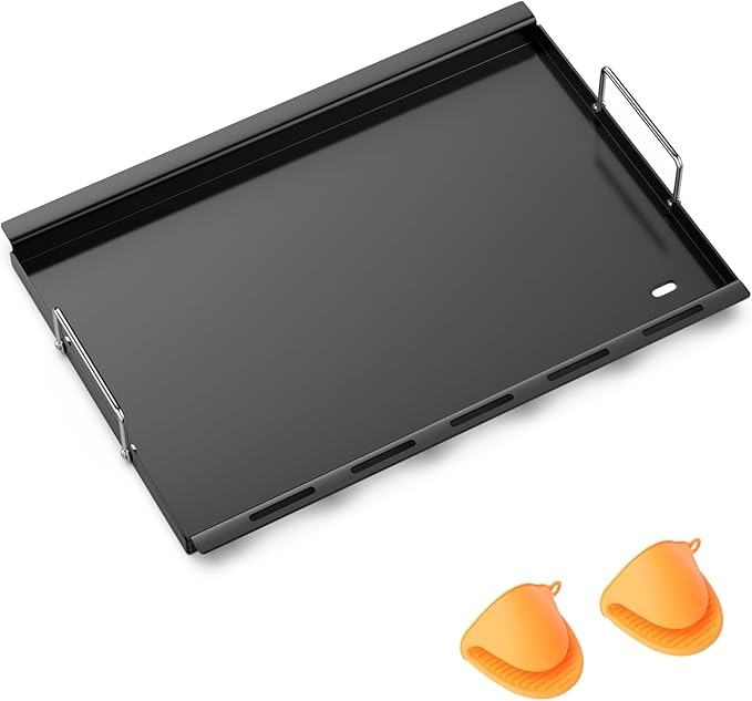 Full-Size Griddle Inserts for Nexgrill Replacement Parts 3 Burner 720-0830MN Gas Grill, Rust-Resistant Pre-Seasoned Flat Top Grill Griddle for Nexgrill Parts