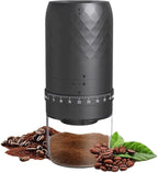 Coffee Grinders for Home Use,Portable Burr Coffee Bean Grinder Electric with Cleaning Brush,10 Cups Per Charge,Espresso Grinder for Travel, Camping, Home & Office.