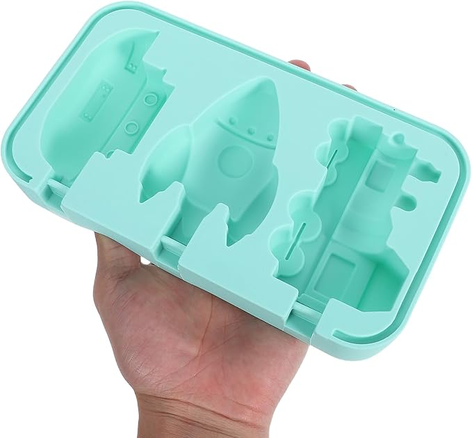 Lurrose Silicone Ice Pop Molds Shapes, Food-grade Green Silicone, Reusable Ice Cream Lolly Making Tool for Homemade Treats, Kitchen Specialty Gadget for Summer