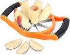 Newness 5.12 Inch Extra Large Apple Slicer, Heavy Duty Apple Slicer 8 Slices, Durable Apple Corer, Stainless Steel Apple Slicer and Corer - for Apple, Potato, Onion and More, Orange