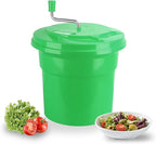5 Gallon Salad Spinner,Large Capacity Vegetable Friuts Salad Dryer,Commercial Manual Salad Mixer for Restaurants Kitchen & Catering,Green & Orange. (Green, 5 Gallon)