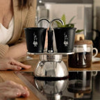 Bialetti Mini Express Induction Coffee Maker, Aluminium, Black, 2 Cups
