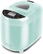 Elite Gourmet Programmable Bread Maker, 2 lb Loaf, 3 Sizes, 19 Presets incl. Gluten-Free, Dough & Jam, Delay Timer, Mint