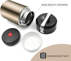 35oz Soup Thermos, Stainless Steel Thermos for Hot Food, Wide Mouth Food Thermos Jar, Insulated Lunch Container Leak Proof Vacuum Thermal Flask(gold)